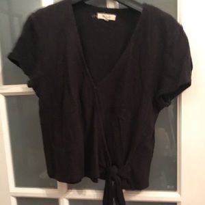 Madewell Knit Tie Front Top